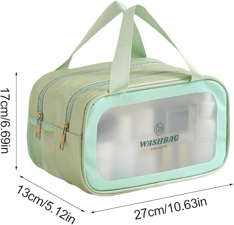 Travel Toiletry Bag Multiple Compartments Makeup Organizer Portable Shampoo Skincare Storage Color A - Image 2